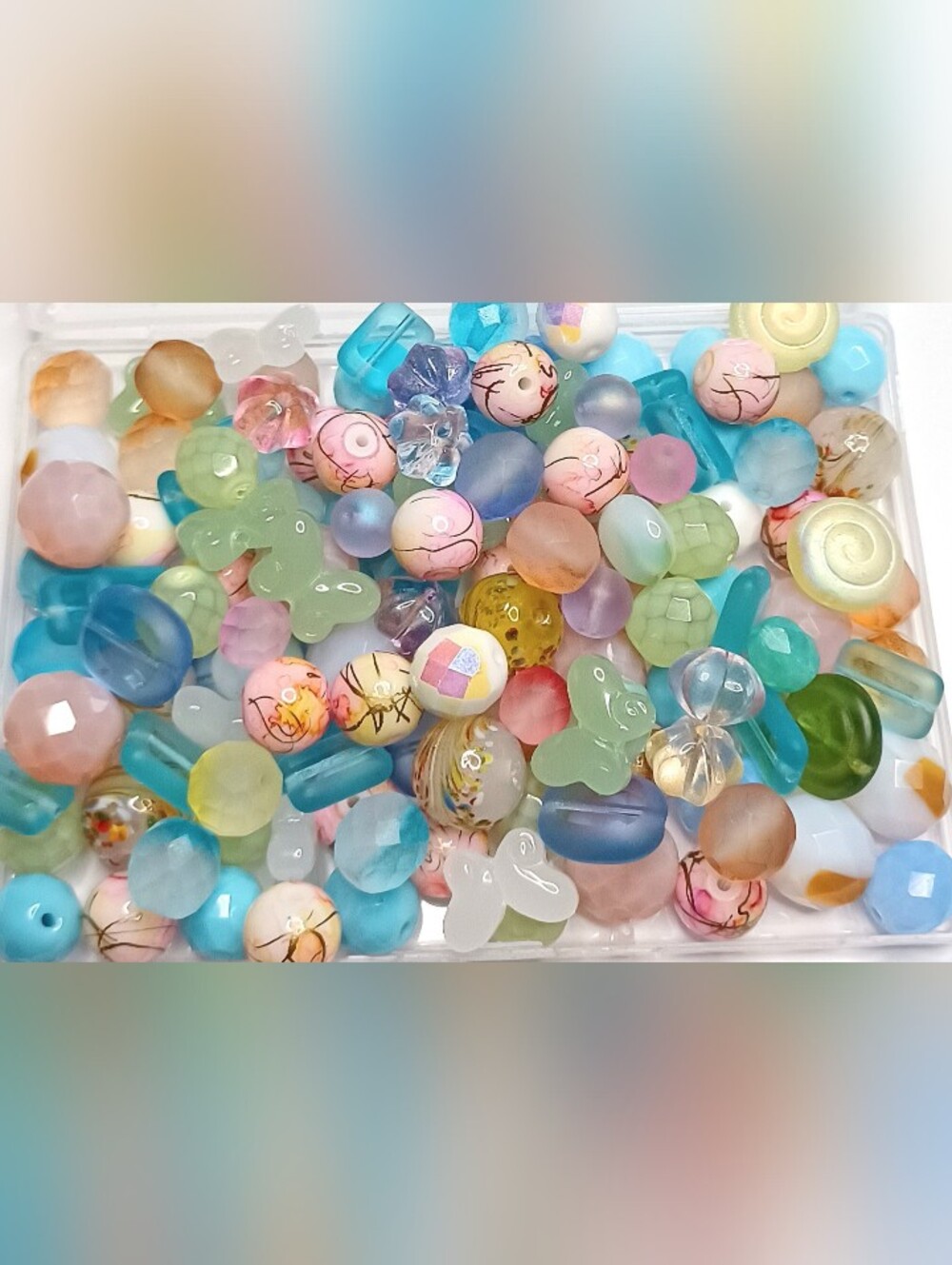 Variety Glass loose bead mix for jewelry-making 100pcs+
